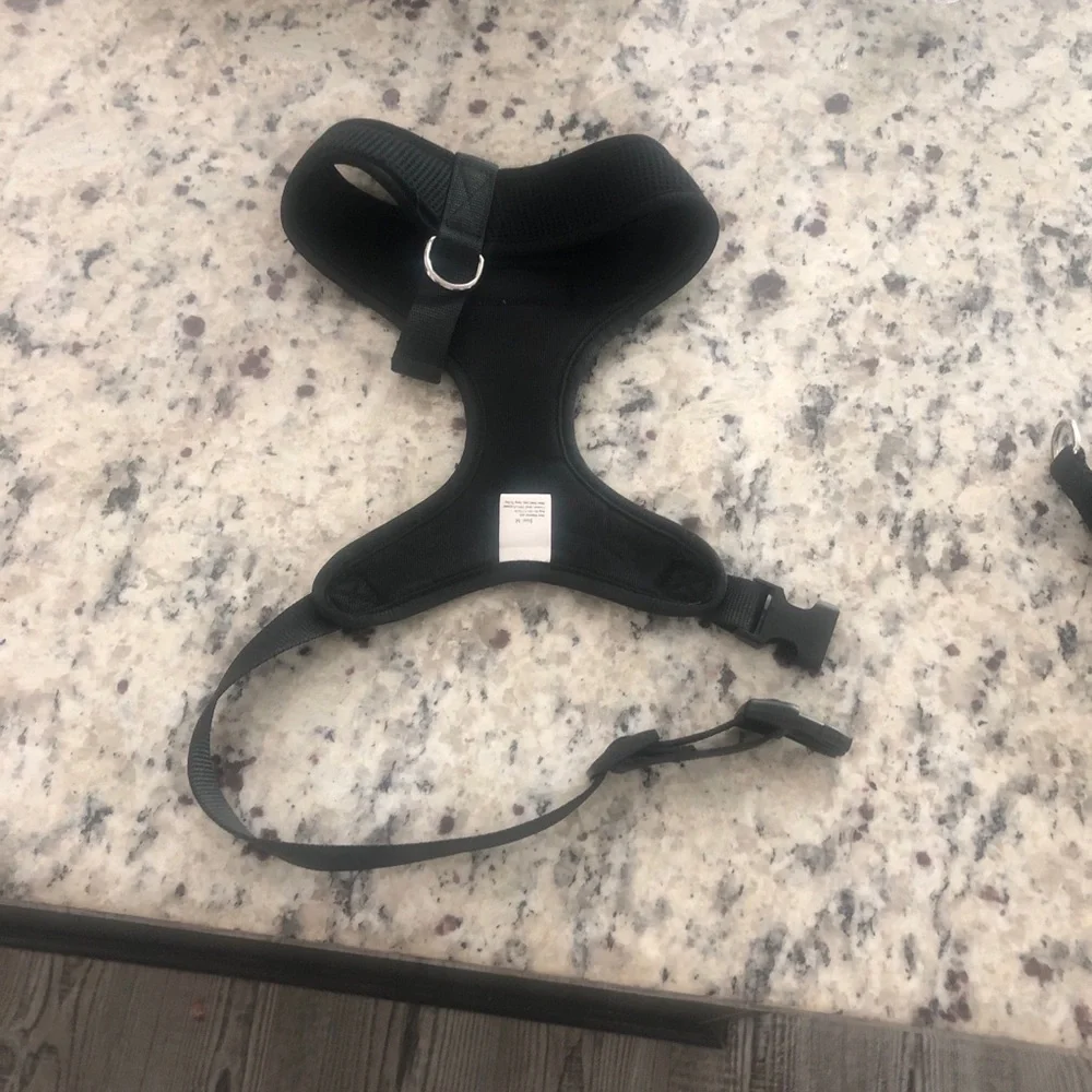 The Dog Walking Company Adjustable Black Gray Dog Harness Size M Set of 2